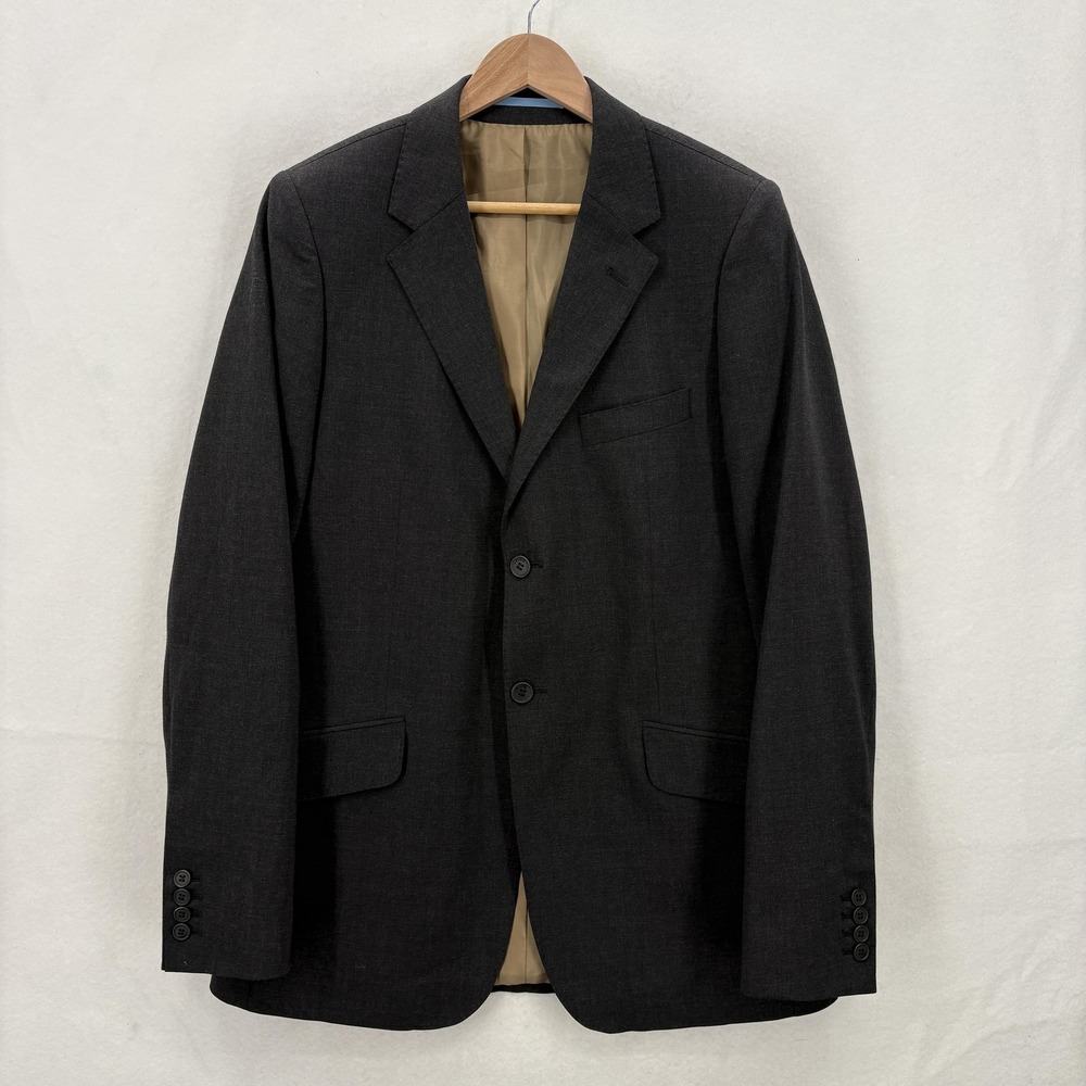 Rohan Jacket Mens 40 Long Grey Envoy Wool Blend Blazer Sport Coat Two Button